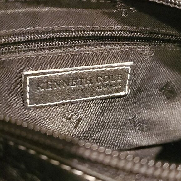 KENNETH COLE Mini Black Leather Handbag Purse Bag - Picture 6 of 6